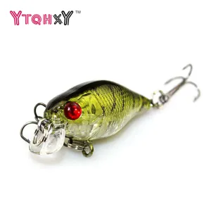 1PCS Mini fishing Lure Crank Iscas Artificiais 4cm 4.2g Pesca Floating Wobbler Hard Bait Crankbaits Carp Fishing 3D Eyes WQ240