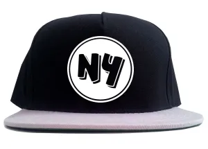 NY Circle Chest Logo 2 Tone Snapback Hat