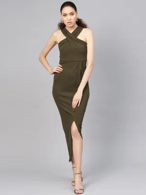 Olive Halter Maxi