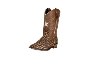 TuffRider Toddlers Bryce Star Embroidered Printed Square Toe Western Boots