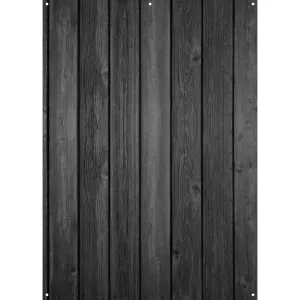 X-Drop Canvas Backdrop - Gray Vertical Wood Planks (5' x 7')